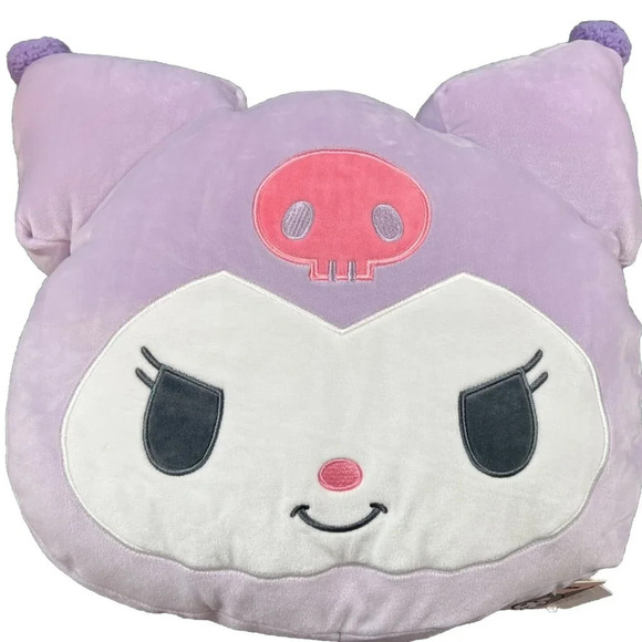 NEW Miniso X Sanrio Kuromi Ultra Soft 15" Plush Pillow Back Cushion - Picture 3 of 4